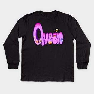 Queen The top 10 best Personalized Custom Name gift ideas for Queen girls and women,mother,daughter,sister,wife,niece,aunt,grandmother queen Kids Long Sleeve T-Shirt